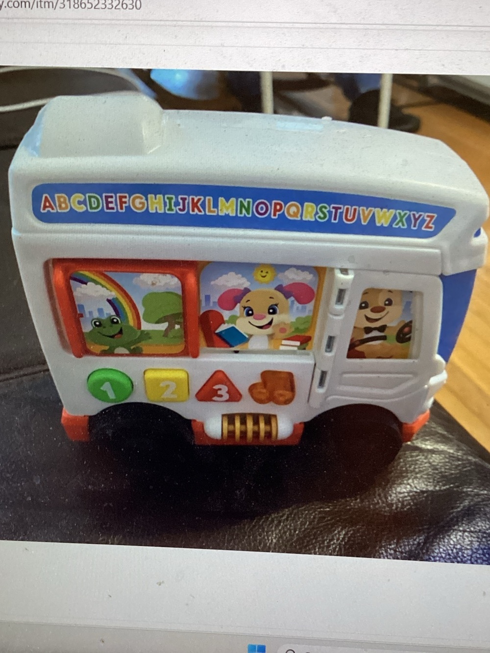 Fisher Price interactive  Alphabet & Number Learning Toy Bus - White